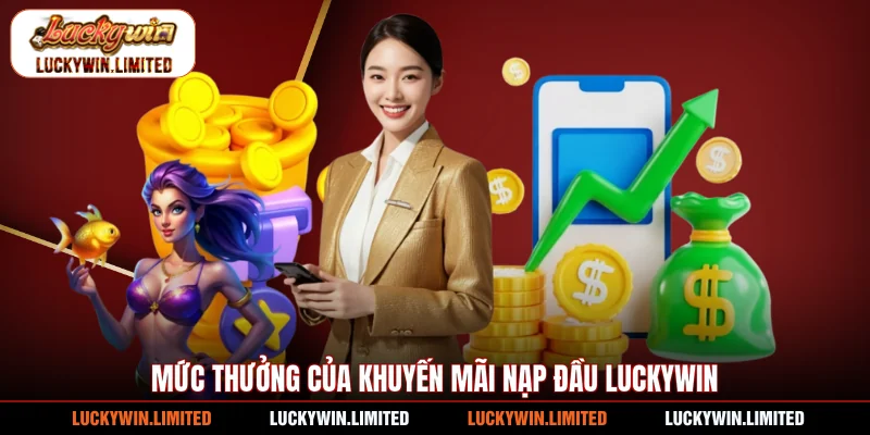Mức thưởng của khuyến mãi nạp đầu Luckywin